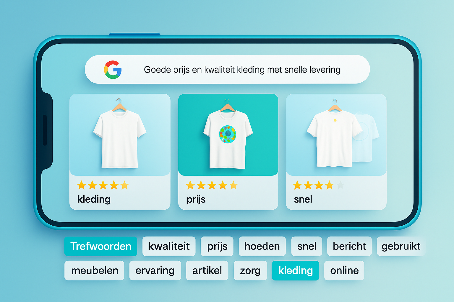 Google resultaten met productreviews en sterren