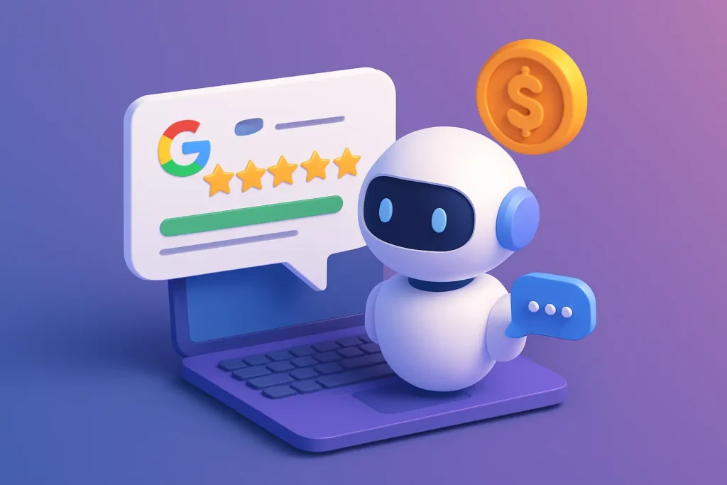 AI-antwoord op Google review dat omzet oplevert