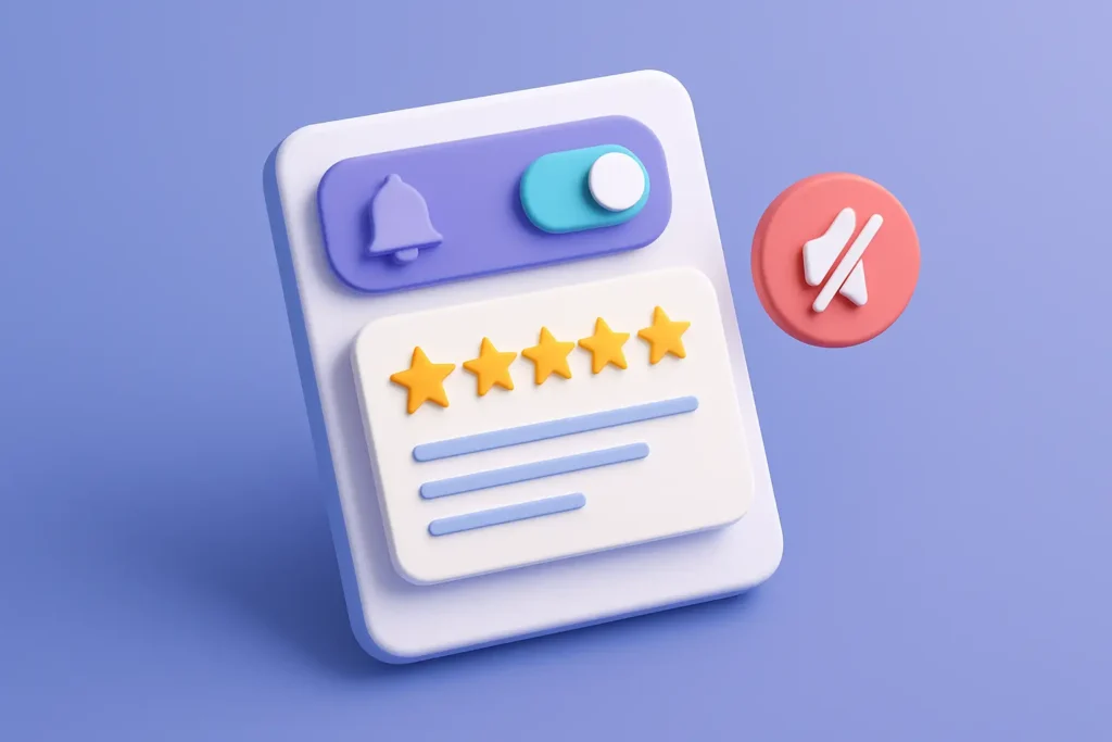 Review meldingen instellen zonder ruis