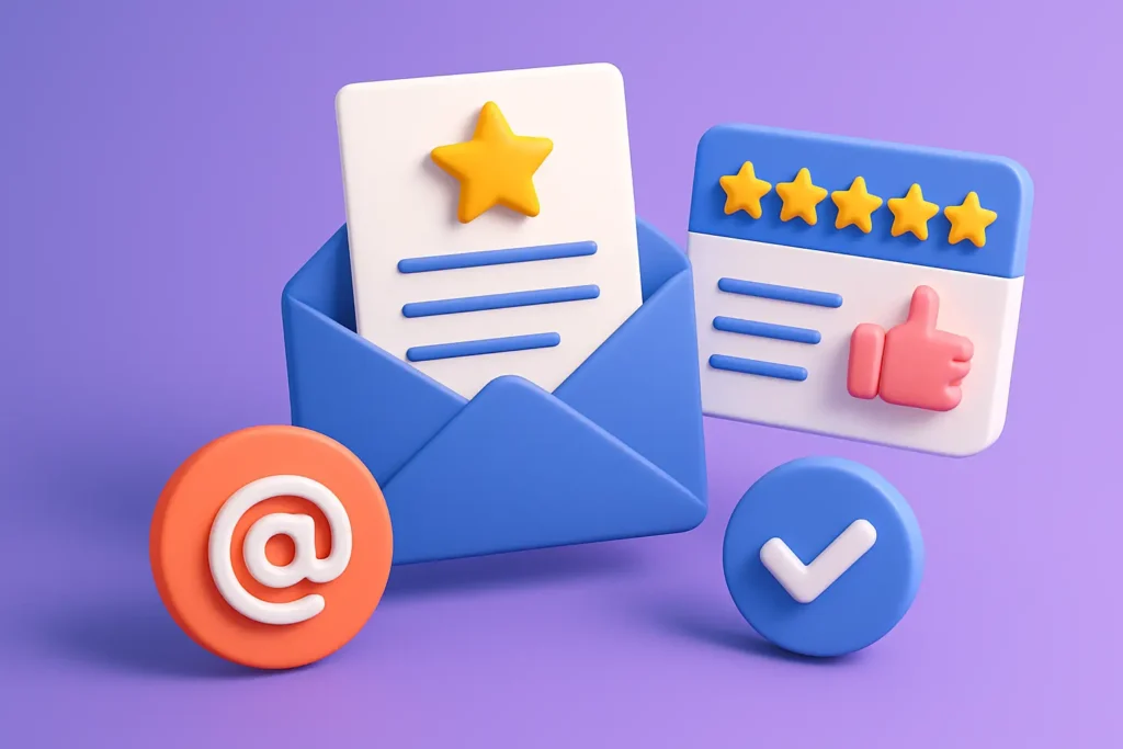 Reviewverzoek e-mail voorbeeld dat echt scoort