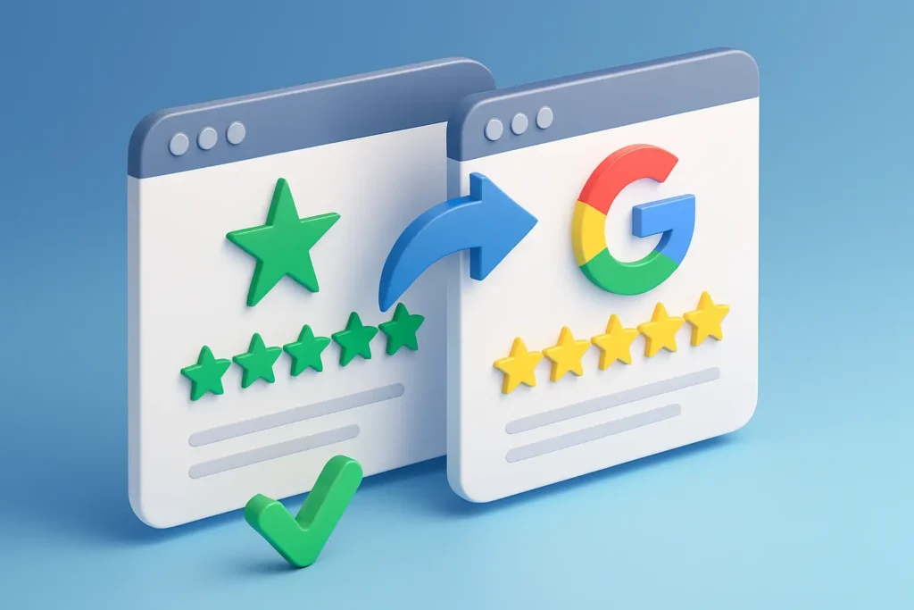 Trustpilot en Google reviews slim combineren