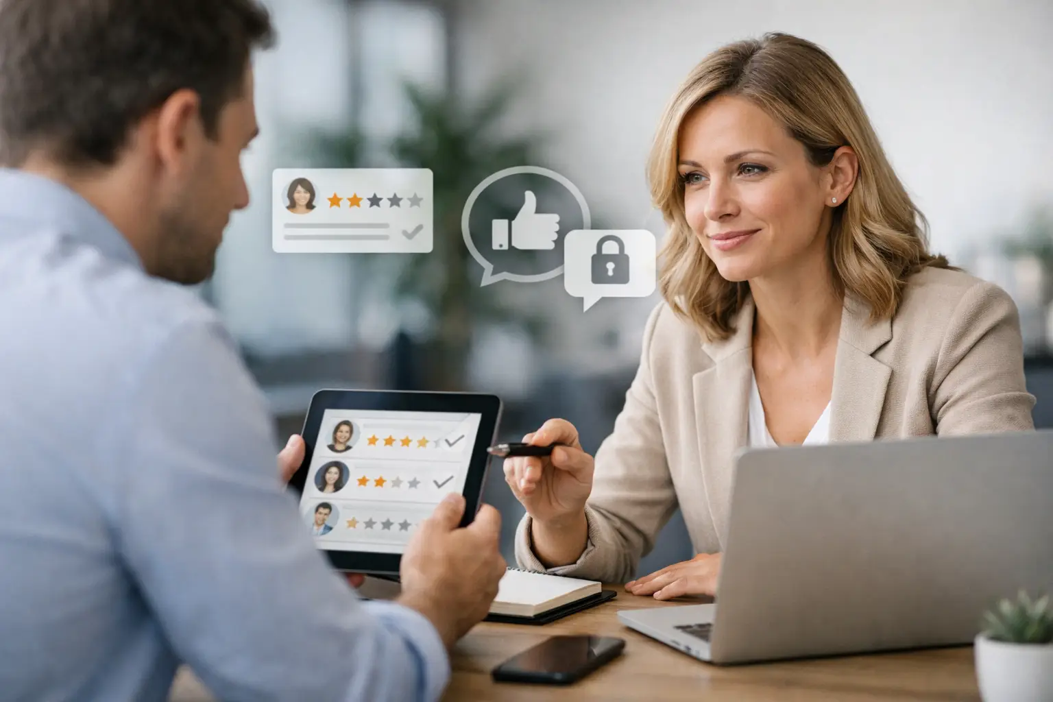 Reviewflow met privé feedback instellen